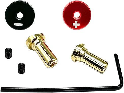 2PCS Bullet Plug Connectors with Brass Heatsink Grips - 4mm/5mm Aluminum RC Battery Bullet Plug for RC Model Crawler Cars lectric ScrewdriverUpgrade Parts (5mm) in Saudi Arabia