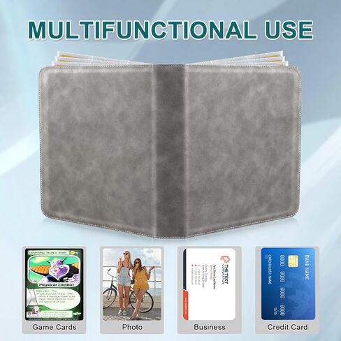 Trading Card Binder,440 Cards Collectible Trading Card Holder Case with 55 Sleeves, 4 Pocket for TCG Game Cards Collection Sports Trading Cards Collector Album (Pink milk bottle, 440 Pockets) in Saudi Arabia