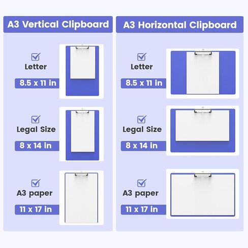 حزمة كبيرة 11x17 حزمة 2 × 17 ، والمناظر الطبيعية والتخطيط العمودي ، وألواح رسم بلاستيكية واضحة مع مقطع منخفض. مناسبة للألوان المائية والرسم والرسم. الفن وصياغة العرض in Kuwait