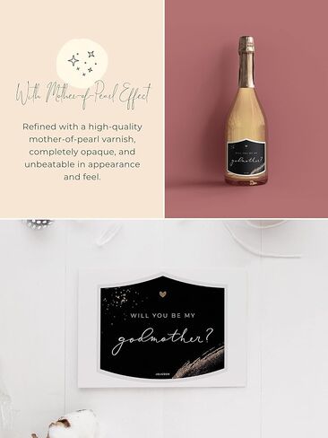 JoliCoon Will You be My Godfather Wine Label - Godparent Proposal Bottle Label in Saudi Arabia