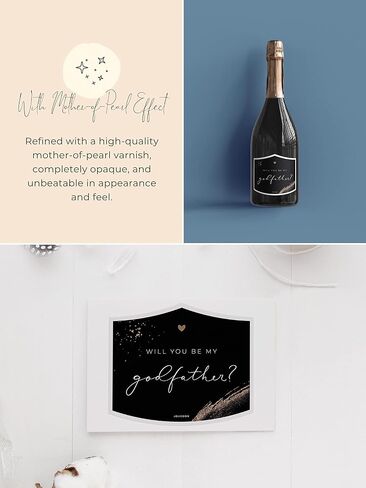 JoliCoon Will You be My Godfather Wine Label - Godparent Proposal Bottle Label in Saudi Arabia