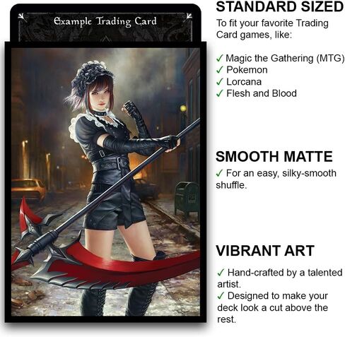 Fantasy North - Tracey Tran - Retro Gamer - 100 Smooth Matte Tcg Trading Sleeves - Anime - يناسب Magic MTG Commander Pokemon وغيرها in Kuwait