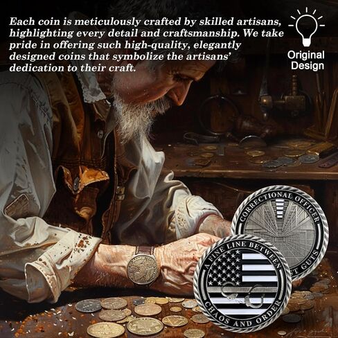 10Pcs Thin Gray Line Coin, Correctional Officer Silver Challenge Coins Honor Correctional Officers Gray Prison Police Coin Law Enforcement Appreciation Gifts in Kuwait