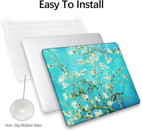Compatible with MacBook Pro 13 inch Art Case Skin, 2022, 2021, 2020-2018 Release A1708 Plastic Watercolor Hard Shell with Keyboard Cover & Screen Protector (Wisteria by Claude Monet) in Saudi Arabia