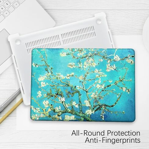 Compatible with MacBook Pro 13 inch Art Case Skin, 2022, 2021, 2020-2018 Release A1708 Plastic Watercolor Hard Shell with Keyboard Cover & Screen Protector (Wisteria by Claude Monet) in Saudi Arabia