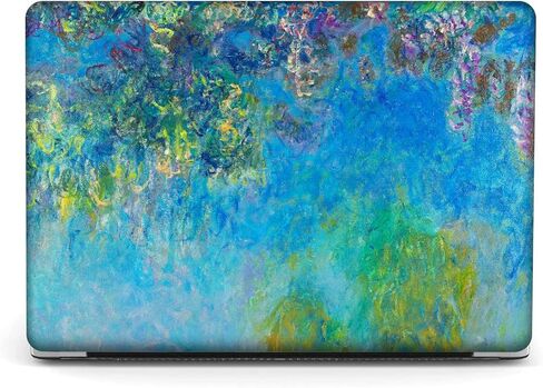 Compatible with MacBook Pro 13 inch Art Case Skin, 2022, 2021, 2020-2018 Release A1708 Plastic Watercolor Hard Shell with Keyboard Cover & Screen Protector (Wisteria by Claude Monet) in Saudi Arabia