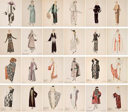 Large Stickers (24 pcs 2.5"x3.5") Vintage Fashion Vintage Magazine Illustration (Fashion Dress Sketch) in Saudi Arabia