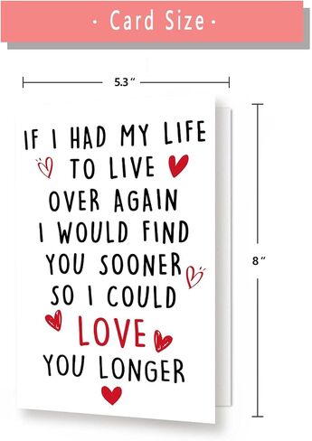 Asmallgf Romantic Valentines Day Card for Husband Wife, Happy Anniversary Birthday for Girlfriend Boyfriend, Best Love You Gifts in Saudi Arabia