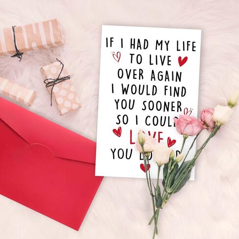 Asmallgf Romantic Valentines Day Card for Husband Wife, Happy Anniversary Birthday for Girlfriend Boyfriend, Best Love You Gifts in Saudi Arabia