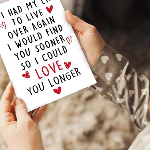 Asmallgf Romantic Valentines Day Card for Husband Wife, Happy Anniversary Birthday for Girlfriend Boyfriend, Best Love You Gifts in Saudi Arabia