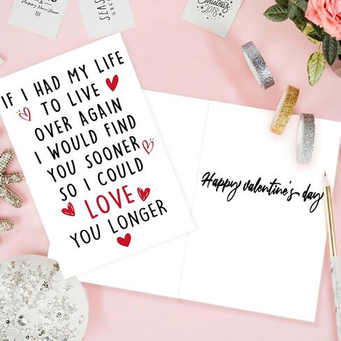 Asmallgf Romantic Valentines Day Card for Husband Wife, Happy Anniversary Birthday for Girlfriend Boyfriend, Best Love You Gifts in Saudi Arabia
