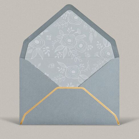 Prims & Flourish شكرًا لك بطاقات مع مظاريف ، وملاحظات شكر على مدار 24 مترًا ، وتصميمات زهرية من الذهب ، و 4 × 6 بوصات ، وفرقة في الداخل. in Kuwait