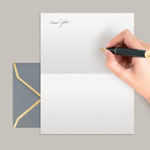 Prims & Flourish شكرًا لك بطاقات مع مظاريف ، وملاحظات شكر على مدار 24 مترًا ، وتصميمات زهرية من الذهب ، و 4 × 6 بوصات ، وفرقة في الداخل. in Kuwait