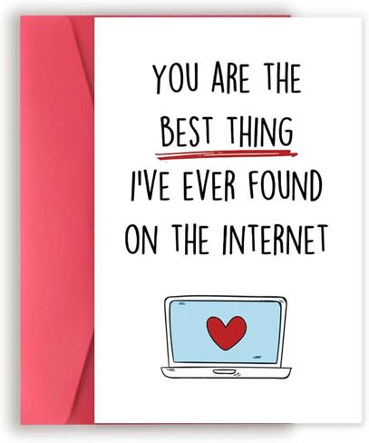 بطاقة عيد الحب الرومانسية ASMALLGF للزوج زوجة ، عيد ميلاد سعيد للذكرى الصديقة صديق صديقها ، أفضل أحبك الهدايا in Kuwait