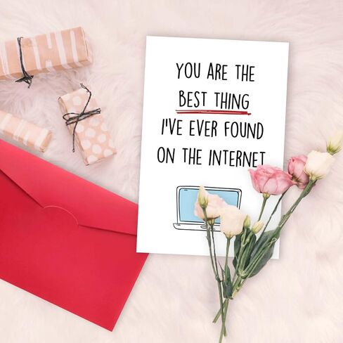 بطاقة عيد الحب الرومانسية ASMALLGF للزوج زوجة ، عيد ميلاد سعيد للذكرى الصديقة صديق صديقها ، أفضل أحبك الهدايا in Kuwait