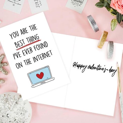 بطاقة عيد الحب الرومانسية ASMALLGF للزوج زوجة ، عيد ميلاد سعيد للذكرى الصديقة صديق صديقها ، أفضل أحبك الهدايا in Kuwait