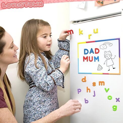 LOVESTOWN Magnetic Alphabet Letters Set, 234 Pieces, Double-Sided Board with Storage Box, Educational Learning Kit for Toddlers in Saudi Arabia