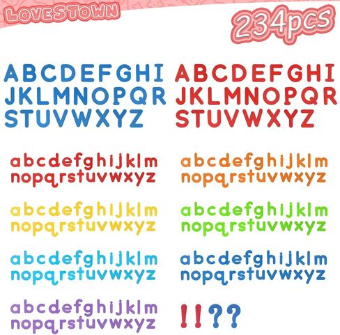 LOVESTOWN Magnetic Alphabet Letters Set, 234 Pieces, Double-Sided Board with Storage Box, Educational Learning Kit for Toddlers in Saudi Arabia