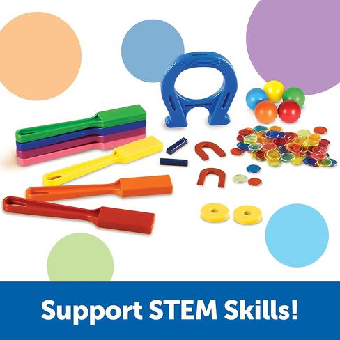 Learning Resources Super Magnet Lab Kit - 119 Pieces, Ages 5+, STEM ,Toys for Kindergartner, Science Learning Activities for Kids,Back to School Supplies,Teacher Supplies in Kuwait