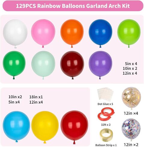 140pcs البالونات البيضاء بأحجام مختلفة 18 "12" 10 "5" ماتي أبيض أبيض أغطية الطقم ، البالونات اللاتكس لحفلة لعيد ميلاد الطفل زواج الزفاف ديكورات حفلة استحمام الطفل in Kuwait