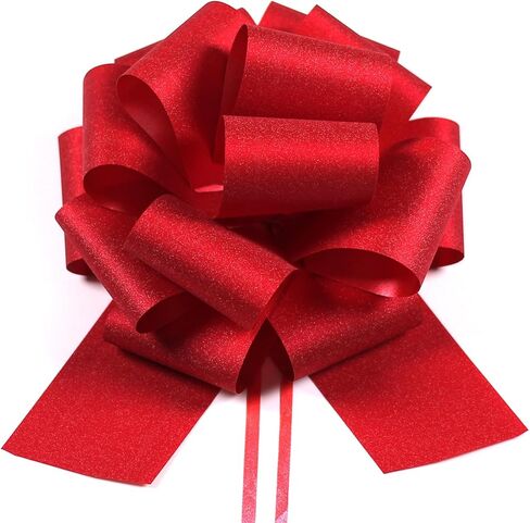 Pull Bows, Red Bows for Gift Wrapping, Gift Bows, Gift Wrap Bows, Gift Wrapping Pull Bow for Wedding Birthday Anniversary Christmas Party Decoration, 5PCS in Saudi Arabia