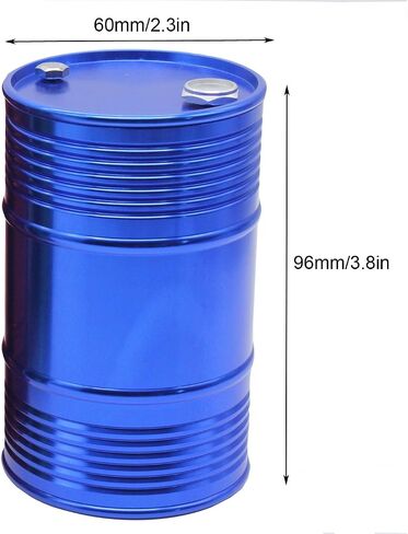 Metal 96mm/3.8in Oil Drum Fuel Tank Container for 1/10 D90 SCX10 Rock Crawler RC Car Decor Parts (Green) in Kuwait