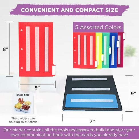 Smile4autism Small 7x9" Tools Perfect to Keep Your Loose Visual Picture Cards Organized. Autism, ABA, ADHD, Language & Apraxia Aspergers in Saudi Arabia