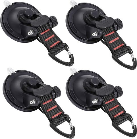 Conbola Cust Cup Hooks Highted Duty 4 Victs Car Camping Essentials ترقية التعادل إلى أسفل كأس الشفط إكسسوارات مع تأمين قوة خطاف قوية لمسكرة التخييم الزجاجية للقارب RV. (4 PCS) in Kuwait