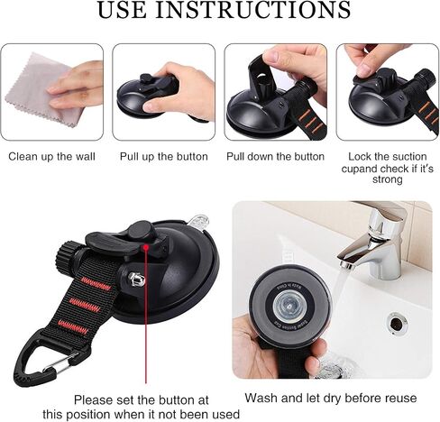 Conbola Cust Cup Hooks Highted Duty 4 Victs Car Camping Essentials ترقية التعادل إلى أسفل كأس الشفط إكسسوارات مع تأمين قوة خطاف قوية لمسكرة التخييم الزجاجية للقارب RV. (4 PCS) in Kuwait