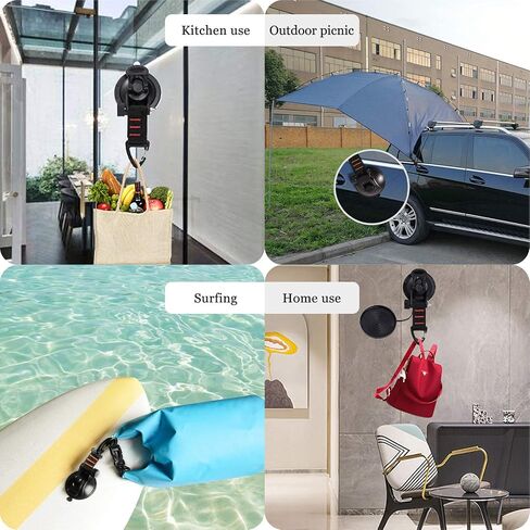 Conbola Cust Cup Hooks Highted Duty 4 Victs Car Camping Essentials ترقية التعادل إلى أسفل كأس الشفط إكسسوارات مع تأمين قوة خطاف قوية لمسكرة التخييم الزجاجية للقارب RV. (4 PCS) in Kuwait