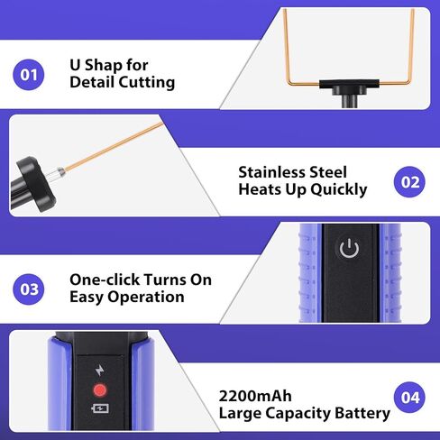 مجموعة قطع رغوة قابلة لإعادة الشحن Caydo ، قاطع رغوة الأسلاك الساخنة ، قاطع الستايروفوم ، قطع رغوة كهربائية محمولة للنحت ، صنع النماذج ، حرفيات رغوة DIY ، طاقة عالية ، تسخين سريع in Kuwait