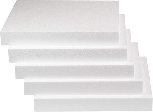 لوحات رغوة Silverlake Professional Craft - الرغوة الصلبة الأمريكية الصنع - 5 حزم 12x12x1.5 EPS أوراق للديوراما والموديلات والمشاريع الفنية in Kuwait