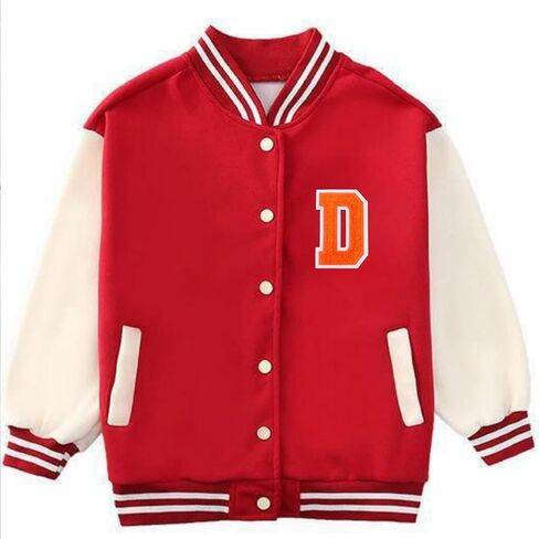 1 PCS 4.0" Orange Chenille Letter Patch, Iron on Patches for Hats Clothes Bags Backpacks Jeans Hoodies Jackets, Initial Patches Large Varsity Letter. (Letter D) in Kuwait