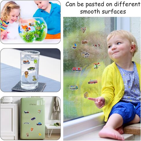 Sticker Books for Kids 2 Set Toddler Sticker Book, Car Vehicles and Cute Animals Reusable Sticker Book, Educational Learning Sticker Activity Books for Toddlers, Sticker Books for Toddlers 3 4 5 Years in Saudi Arabia