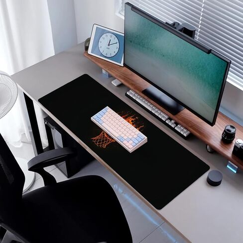 Chicken Nugget Gaming Mouse Pad, Desk Mat, Non-Slip Rubber Base Cool Aesthetic MousePads for Computer Laptop Keyboard Office School Home Desktop Accessories Decor 31.5" x 11.8" in Saudi Arabia