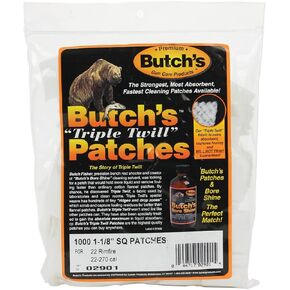 Butch's Twill Cleaning Patches Bag of 1000 (1-1/8-Inch)