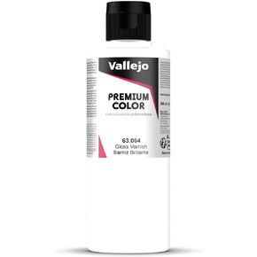 Vallejo - Premium Color Auxiliary | Gloss Varnish 200 ml (6.76 fl.oz.) | Create a Clear Coat | Especially Resistant Final Protection