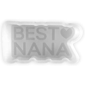 Best Nana Freshie Silicone Mold 1.75 x 3.75 x 0.8" inches Grandma Gift Mother’s Day Scented Aroma Beads Supplies Resin, Car Candles, Soap Oven Safe Bake Heat Resistant to 400 F