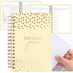 Daily Self Care Journal for Women - A5, Wellness Journal with Prompts - Goal Journal for Happiness,Mindfulness,Productivity & Personal Development - Reduce Stress & Improve Mental Health - Pink