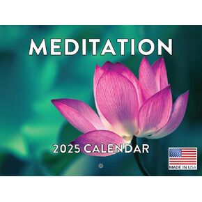 Meditation Calendar 2025 Monthly Wall Calender 12 Month | American Made In The USA