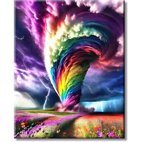 ShengDexin Diamond Art Kits for Adults Ttornado, 5D Diamond Art Painting Beginners, Large Size DIY Full Drill Paint with Diamond, Home Wall Decor 12 x 16 Inch