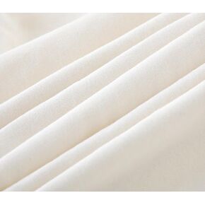 JOSDIOX Cotton Spendex Knitted Jersey Fabric Off-White Fabirc Pre-Cut by The Yard Light Soft Good for T-Shirt, Bed Sheet or Underware Vest Baby's Cloth Dust Cover Cloth DIY Fabric(1Y)