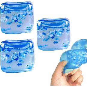 Soft Ice Cube Stress Balls，Anxiety Relief Stress Cube Squeeze Balls, Stress Reduction Toys for Adults, Sensory Relaxation Appliances for Autism and hyperactivity Groups (3PCS)