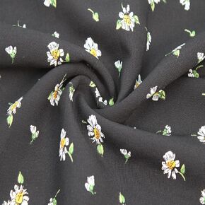 Stylish FABRIC 55" Wide Printed 100% Rayon Challis Fabric by The Yard-(155 GSM) -Lightweight, Non-Stretched-for Apparel, Skirts, Dresses, Headbands, Home Decor & DIY, Navy Blue 5 Yards