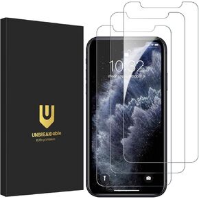 UNBREAKcable 3-Pack Screen Protector for iPhone 13 Pro Max/iPhone 14 Plus, Double Shatterproof Tempered Glass [Easy Installation Frame] [9H Hardness] [Case Friendly] for iPhone 6.7 inch