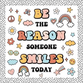 Classroom Bulletin Board Decoration Set Welcome Banner Wall Door Colorful Smile Face Classroom Decorations for Kindergarten Preschool Elementary Middle School(Be The Reason Someone Smile Today)