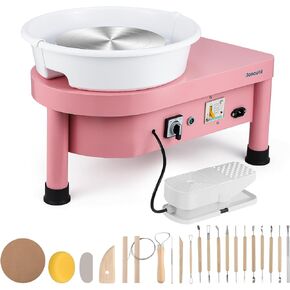 Pottery Wheel Machine, 10" Electric Ceramic Forming Machine Foot Speed Pedal 0-320 RPM Max 20 lbs Capacity, Clay Art Sculpting Tools Kit at Home Pottery Wheels for Adults