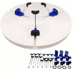 Pottery Craft Machine Turntable Clamp, Ceramic Pottery Trimming Spinner Repair Tool, Pottery Wheel Turntable Accessories with Adjustable Clamps for Beginners