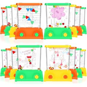 Zhanmai 16Pcs Handheld Water Games Mini Arcade Fish Ring Toss Basketball, Water Ring Toss Handheld Toys for Kids Adults, Retro Games for Beach Toy Party
