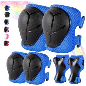 Knee Pads for Kids 3-14 Years Toddler Knee and Elbow Pads with Wrist Guards 3 in 1 for Bicycle Scooter Roller Skates Skateboarding